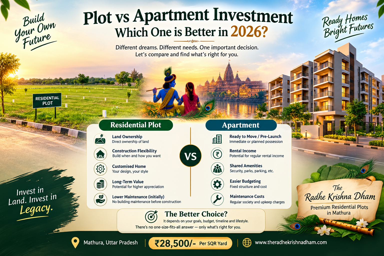 Plot vs Apartment Investment – Which one is better in 2026?